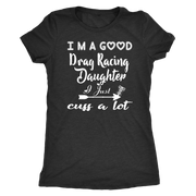 drag racing women's t-shirts