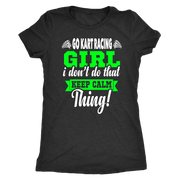 go kart racing girl t-shirts