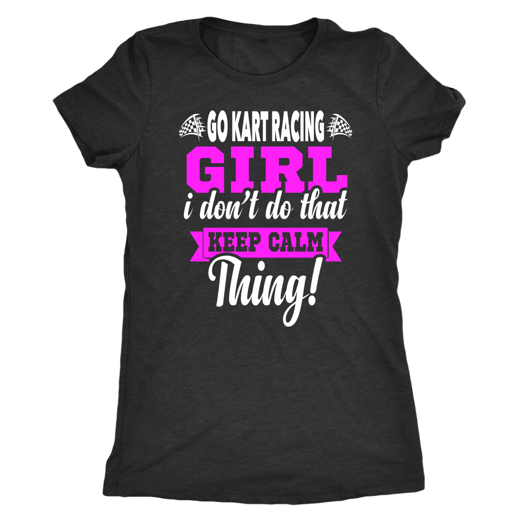 go kart racing girl t-shirts