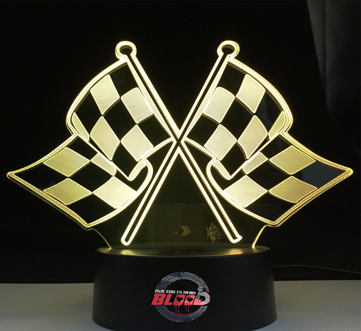 Racing Flag 3D Led Lamp