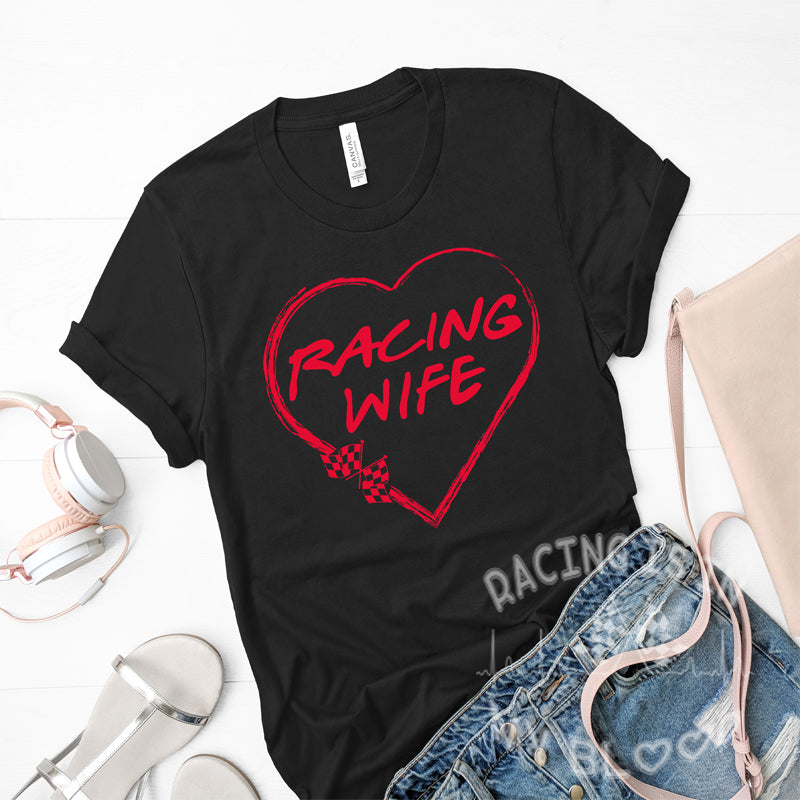 Drag Racing Wife Heart Leggings Yellow
