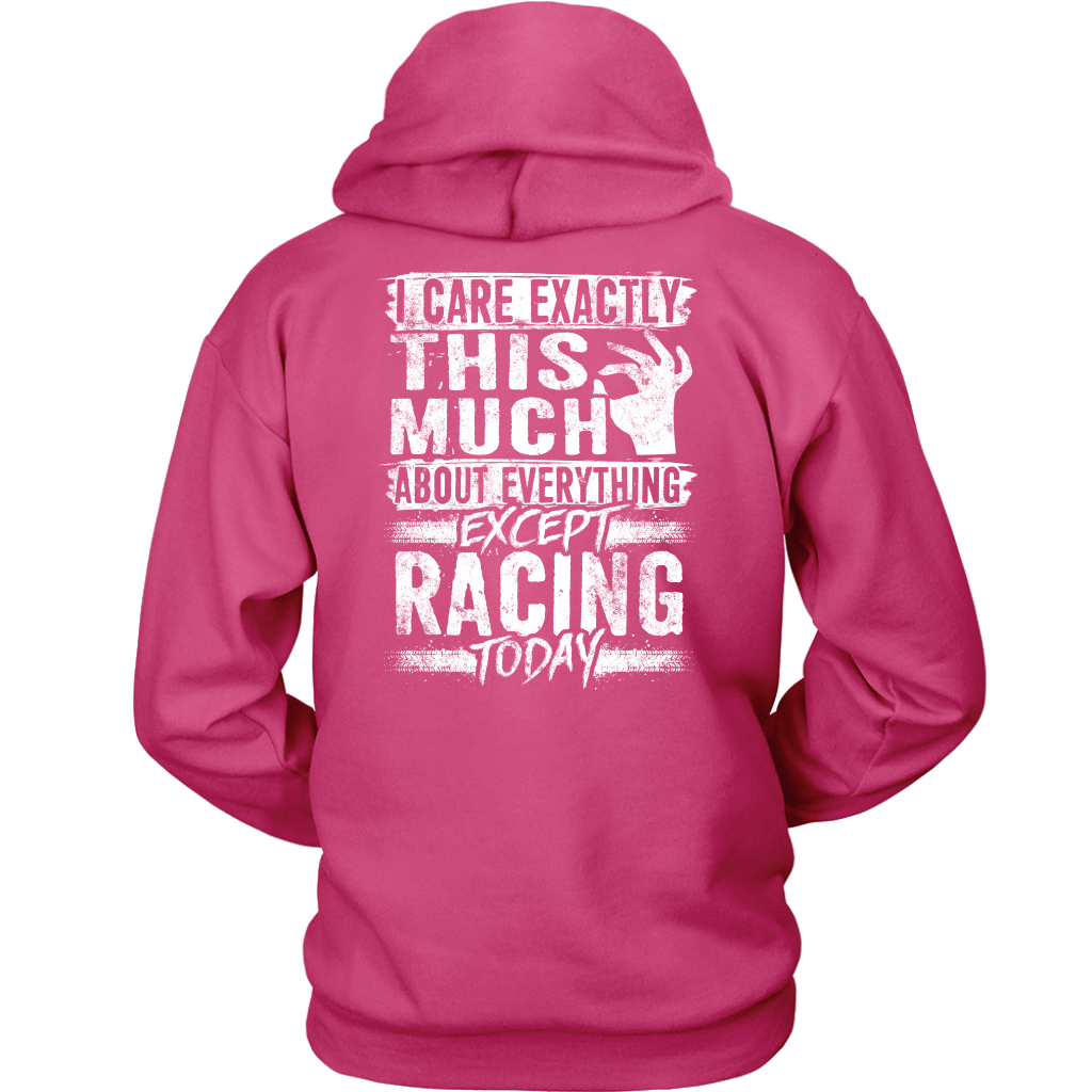 I care Exactly This Much About Everything Except Racing Today!