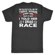 drag racing men's t-shirts