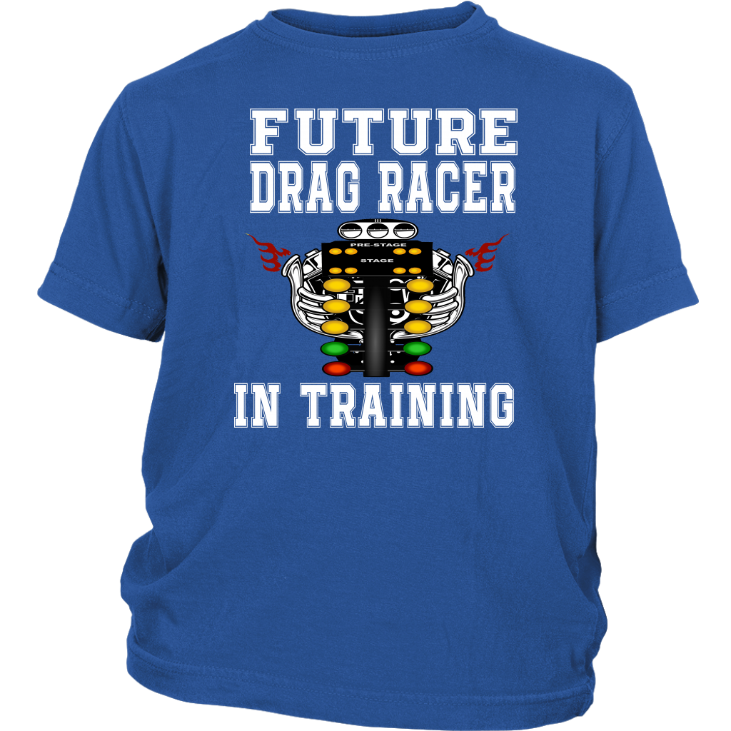 Future Drag Racer In Training Kids Tees