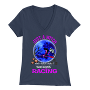 Just A Witch Who Loves Racing T-Shirts