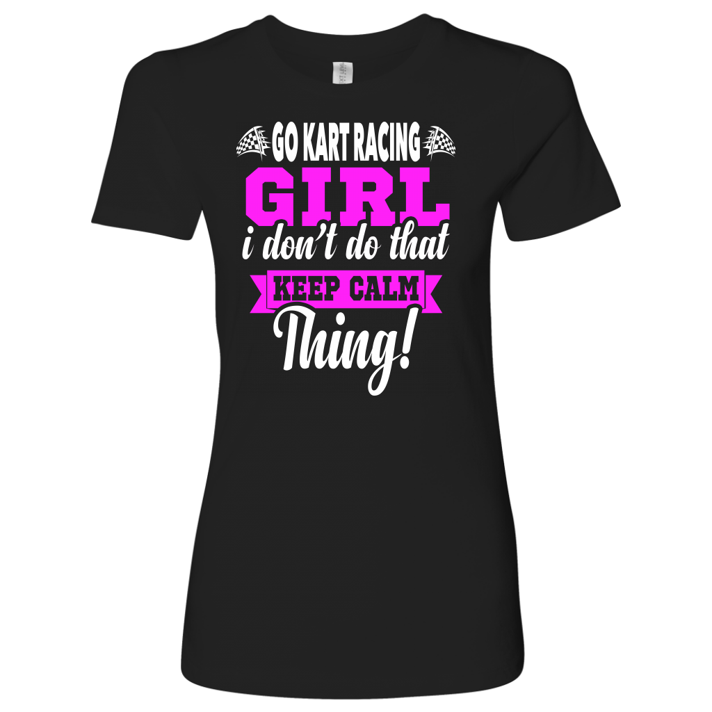 go kart racing girl t-shirts