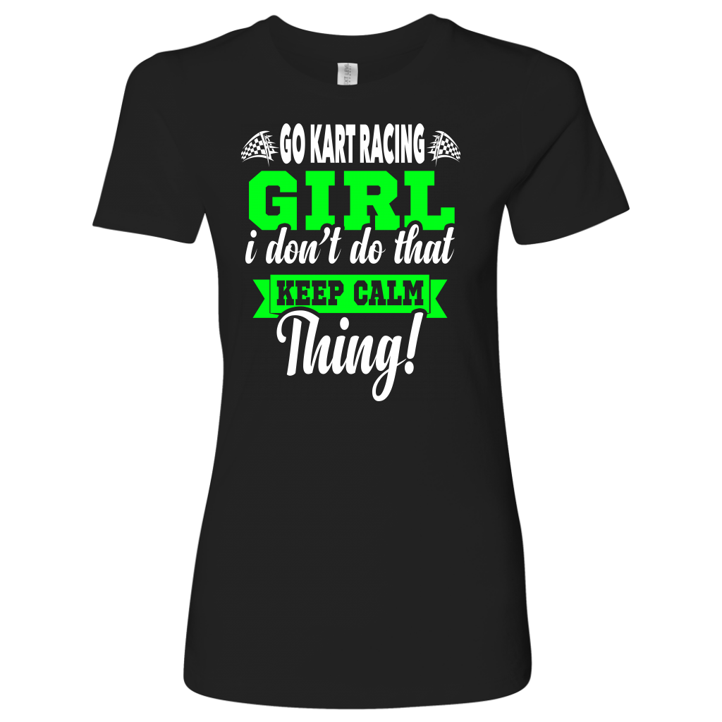 go kart racing girl t-shirts