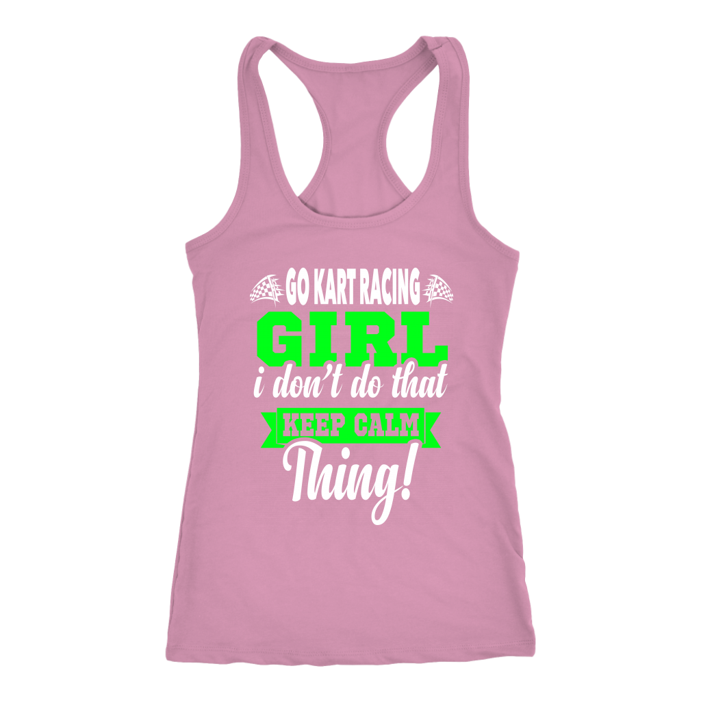 go kart racing girl t-shirts