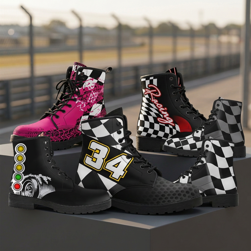Corrected Racing Boots concept retaining the original three and adding two styles