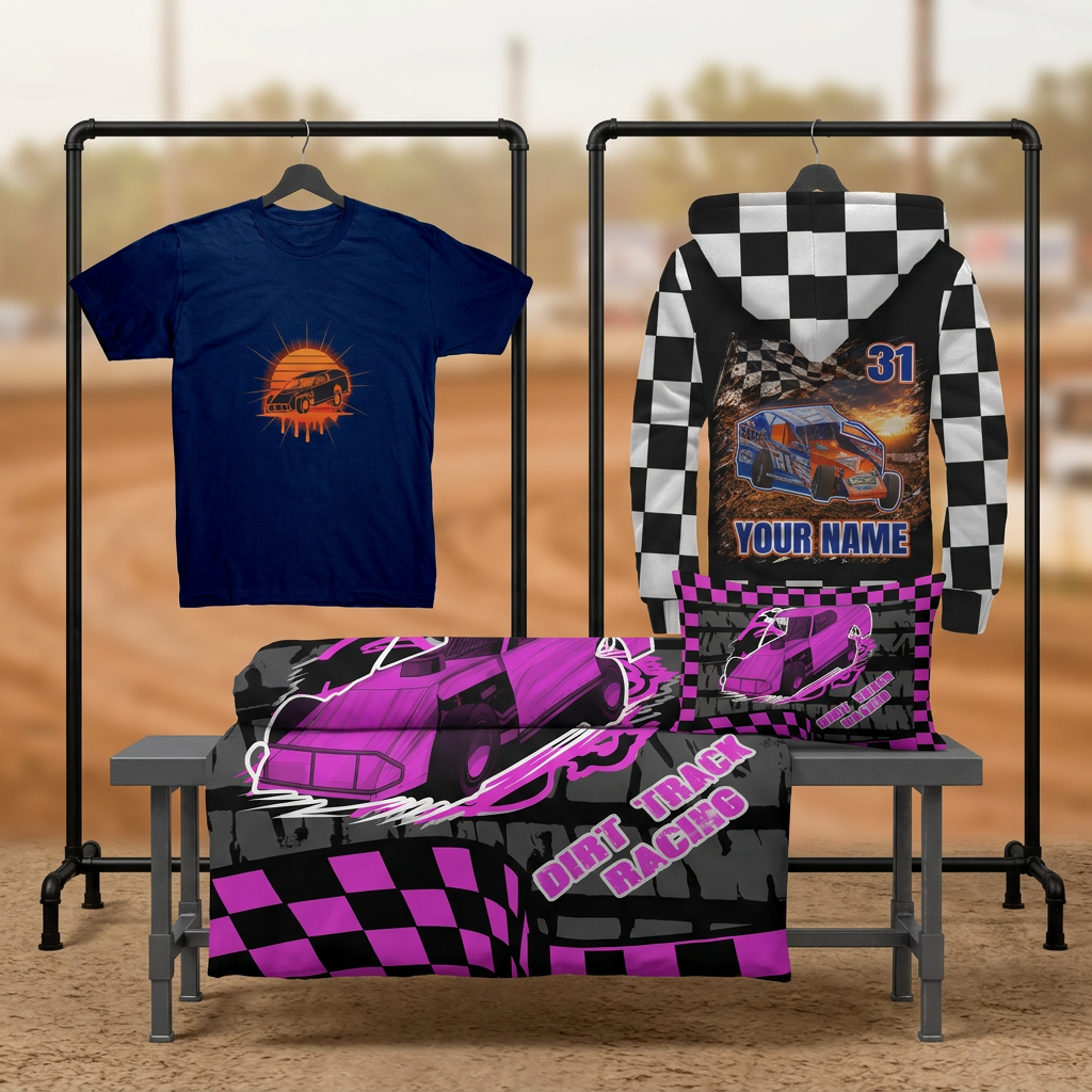 Modified Racing collection concept featuring RIIMB tee, custom sherpa jacket and bedding