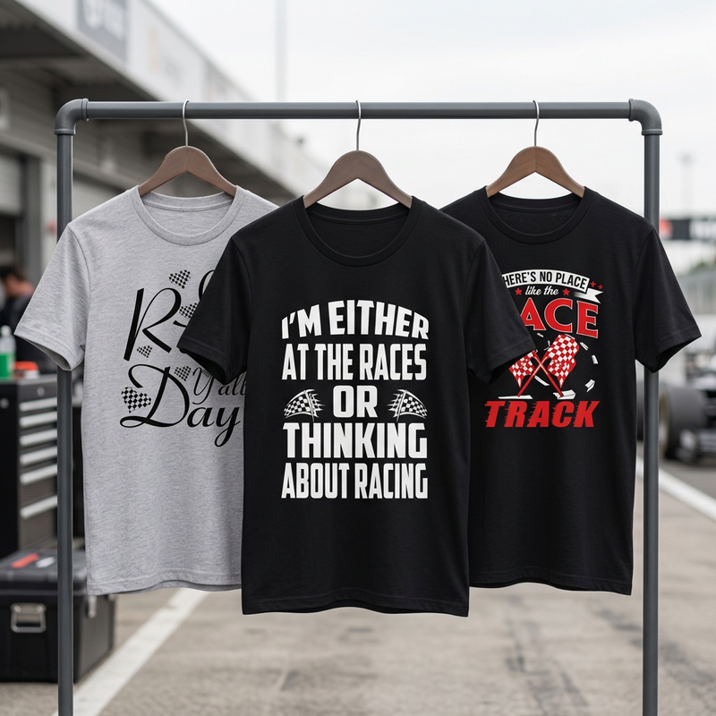 Racing T-Shirts collection concept featuring three actual RIIMB slogan tees