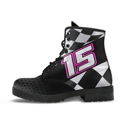 Custom Checkered Racing Boots