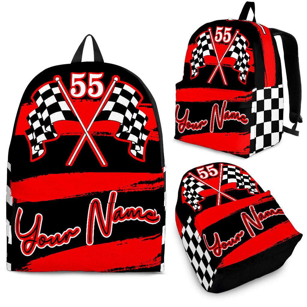 Custom Racing Backpack With Name And Number