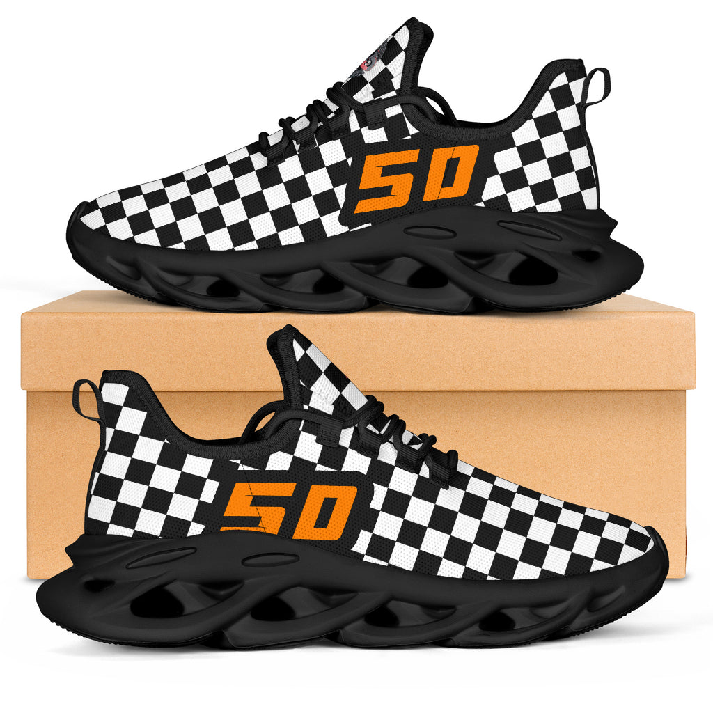 Custom M-Sole Sneakers Number 5D Orange