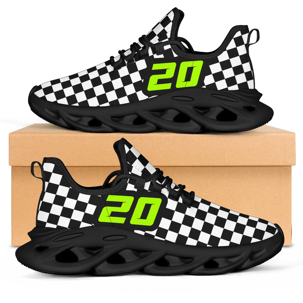 Custom M-Sole Sneakers Number 20 green