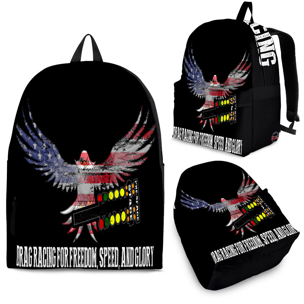 Drag Racing For Freedom, Speed, And Glory Backpack