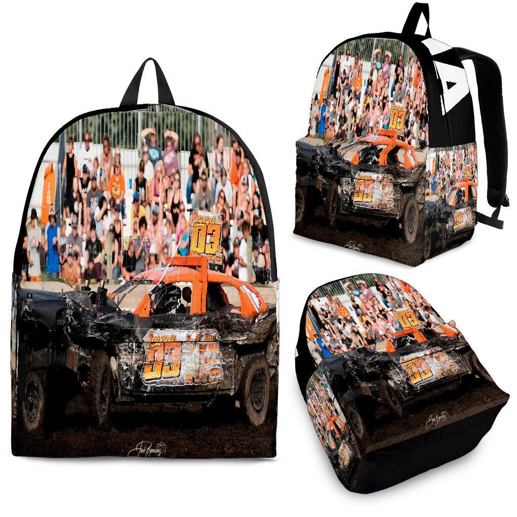 custom Demolition Derby backpack