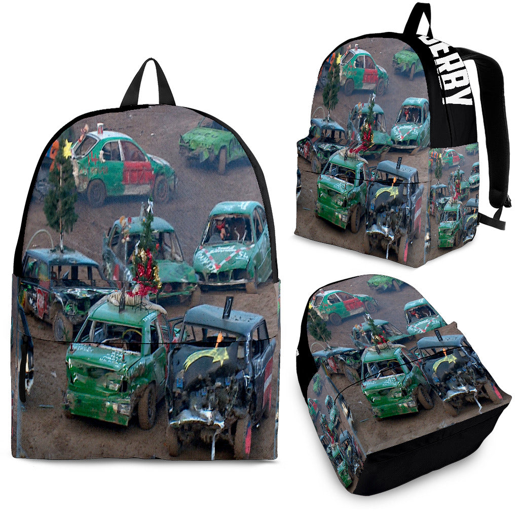 custom demolition derby backpack