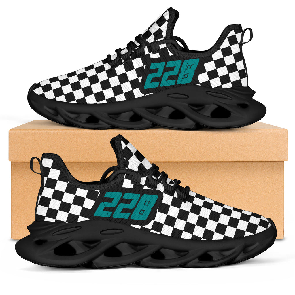 Custom M-Sole Sneakers Number 228 teal
