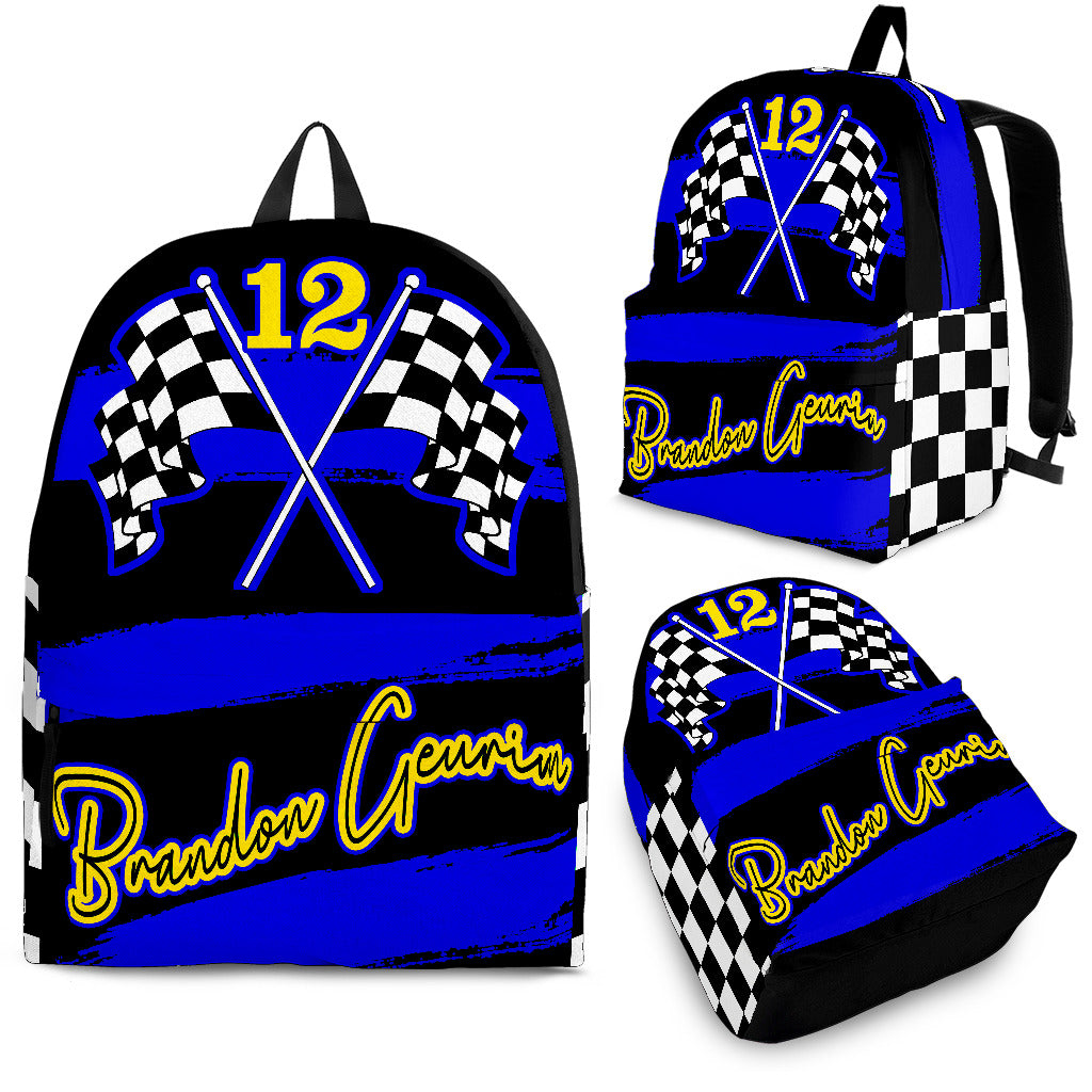 Custom Racing Backpack With Name And Number