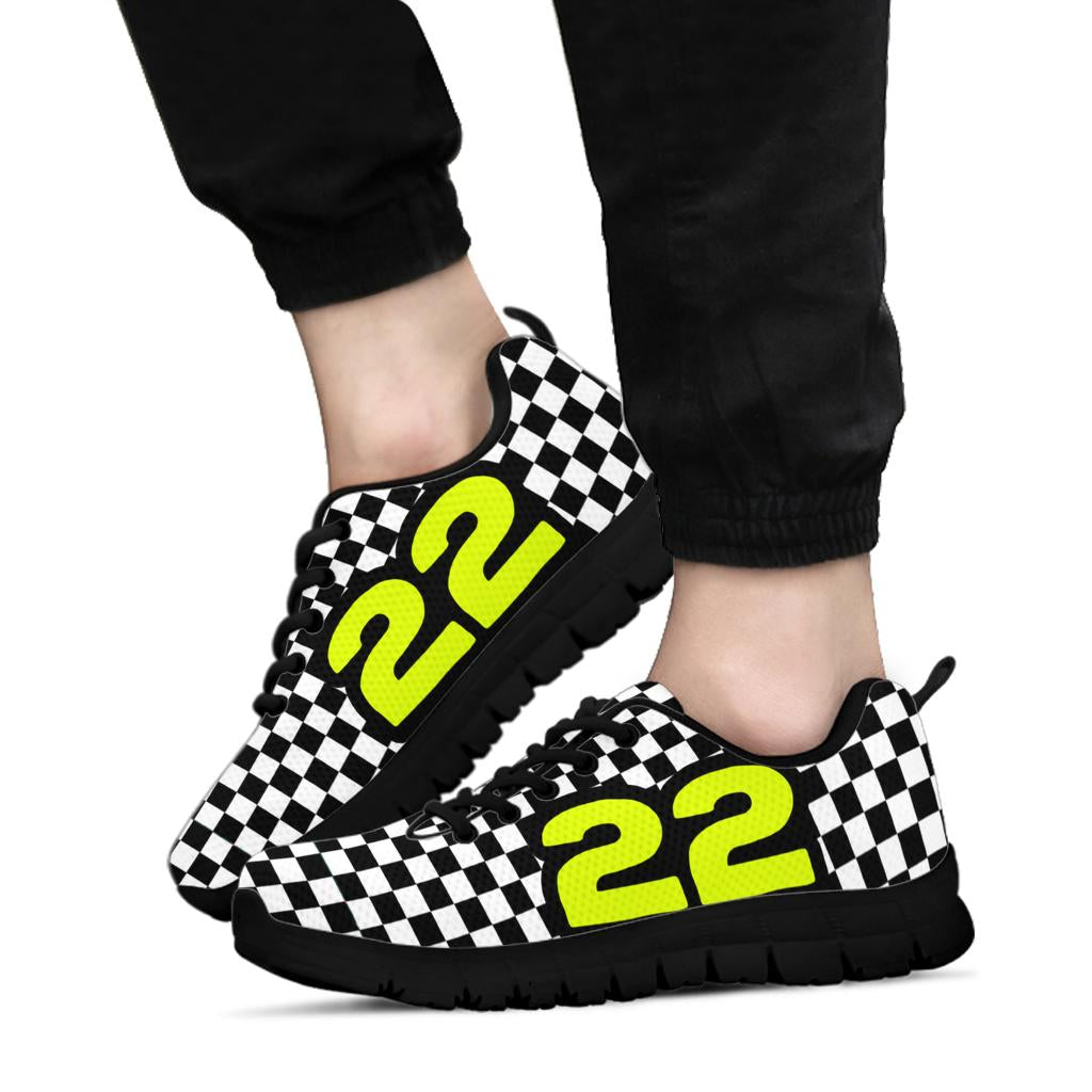 custom racing running sneakers number 22