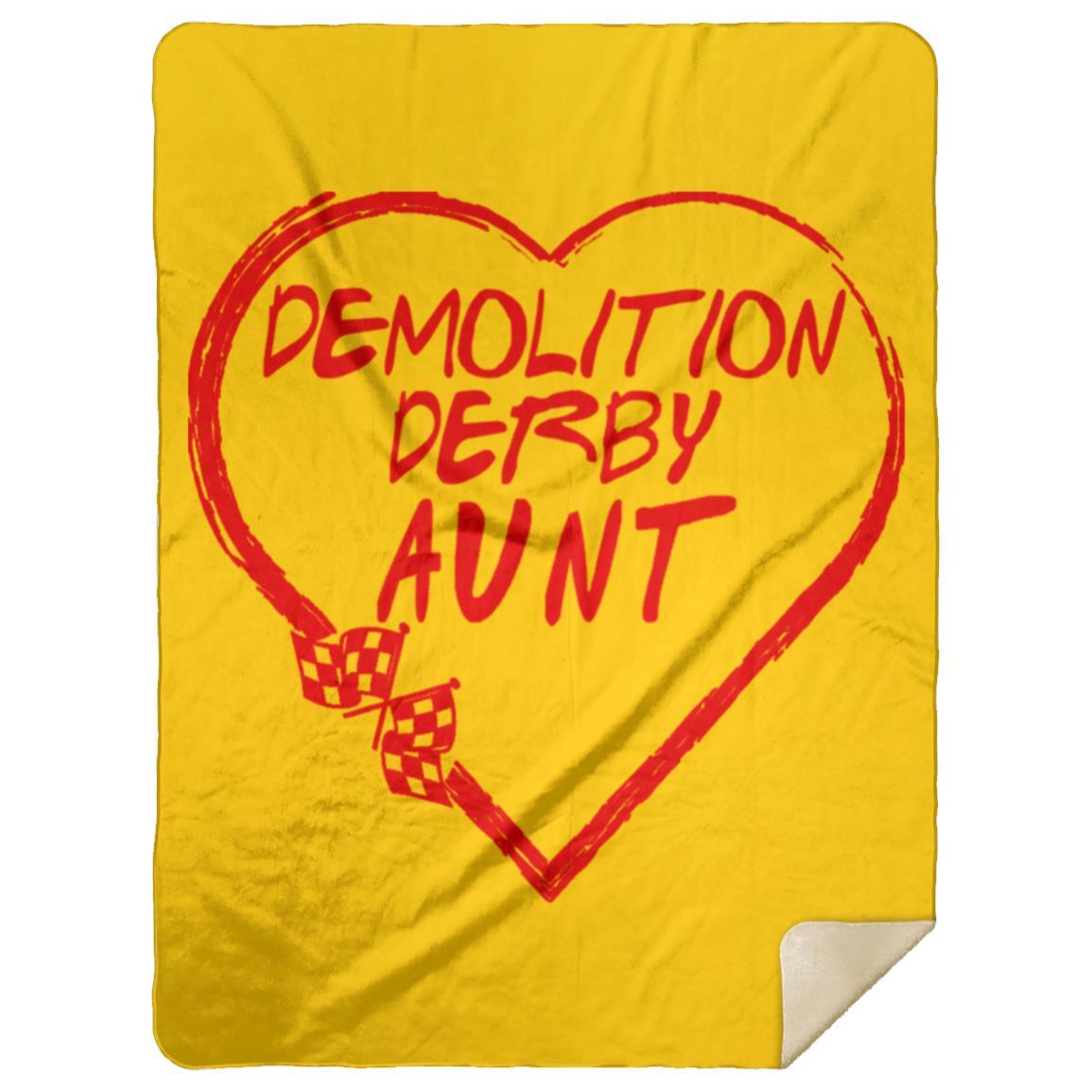 Demolition Derby Aunt Heart Premium Mink Sherpa Blanket 60x80
