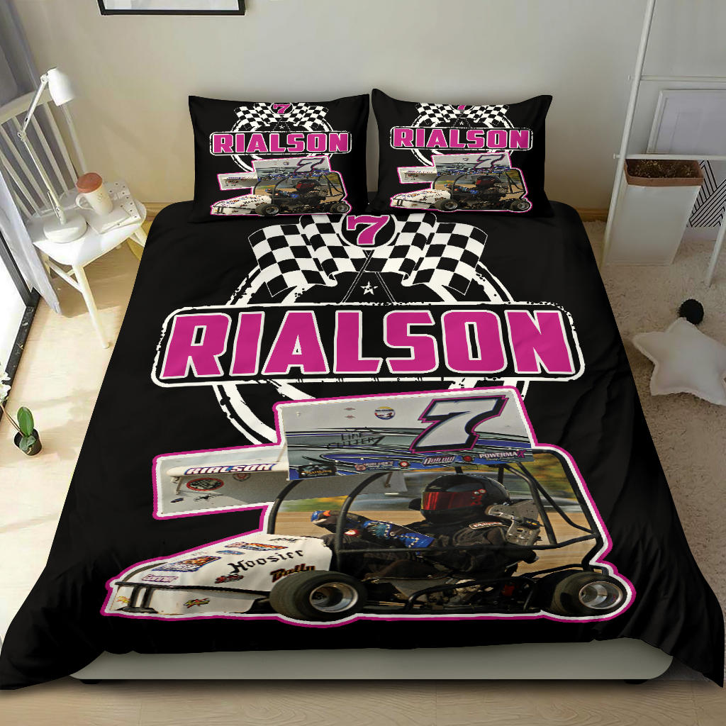 Custom Rialson Bedding Set Pink