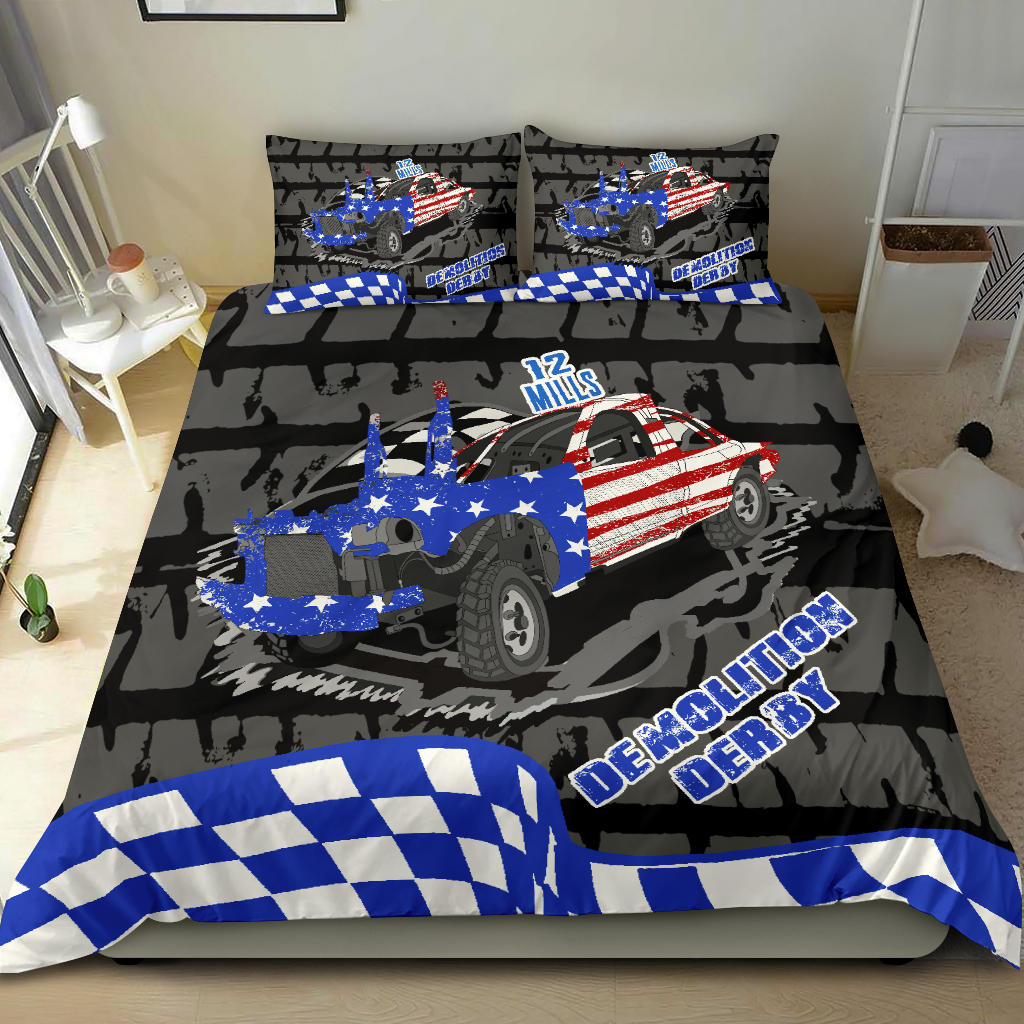 Custom Demolition Derby Bedding Set Mills 12