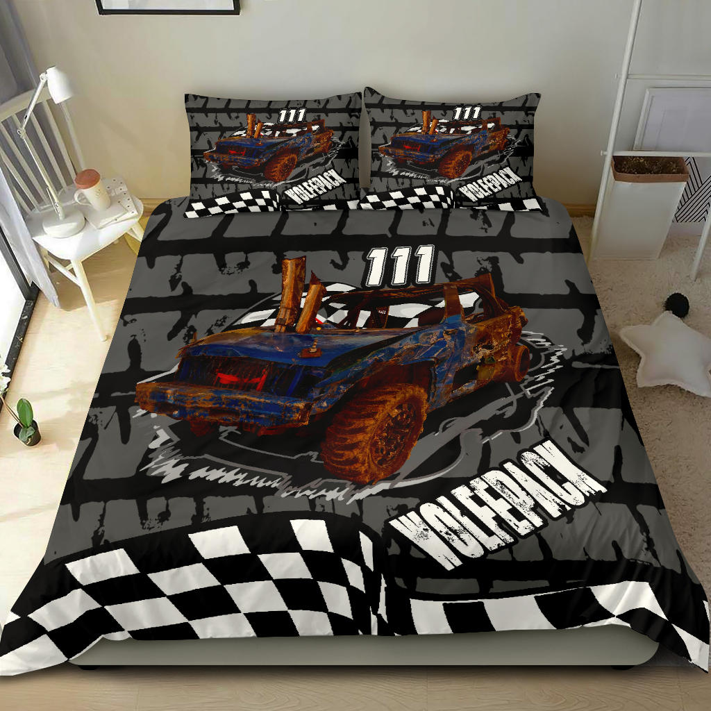 custom demolition derby bedding set Wolfepack 111