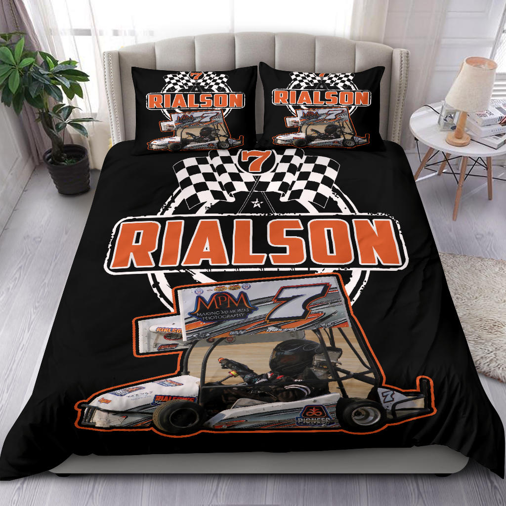 Custom Rialson Bedding Set Orange
