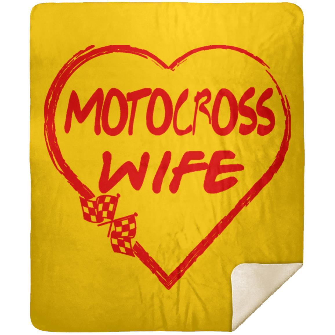 Motocross Wife Premium Mink Sherpa Blanket 50x60
