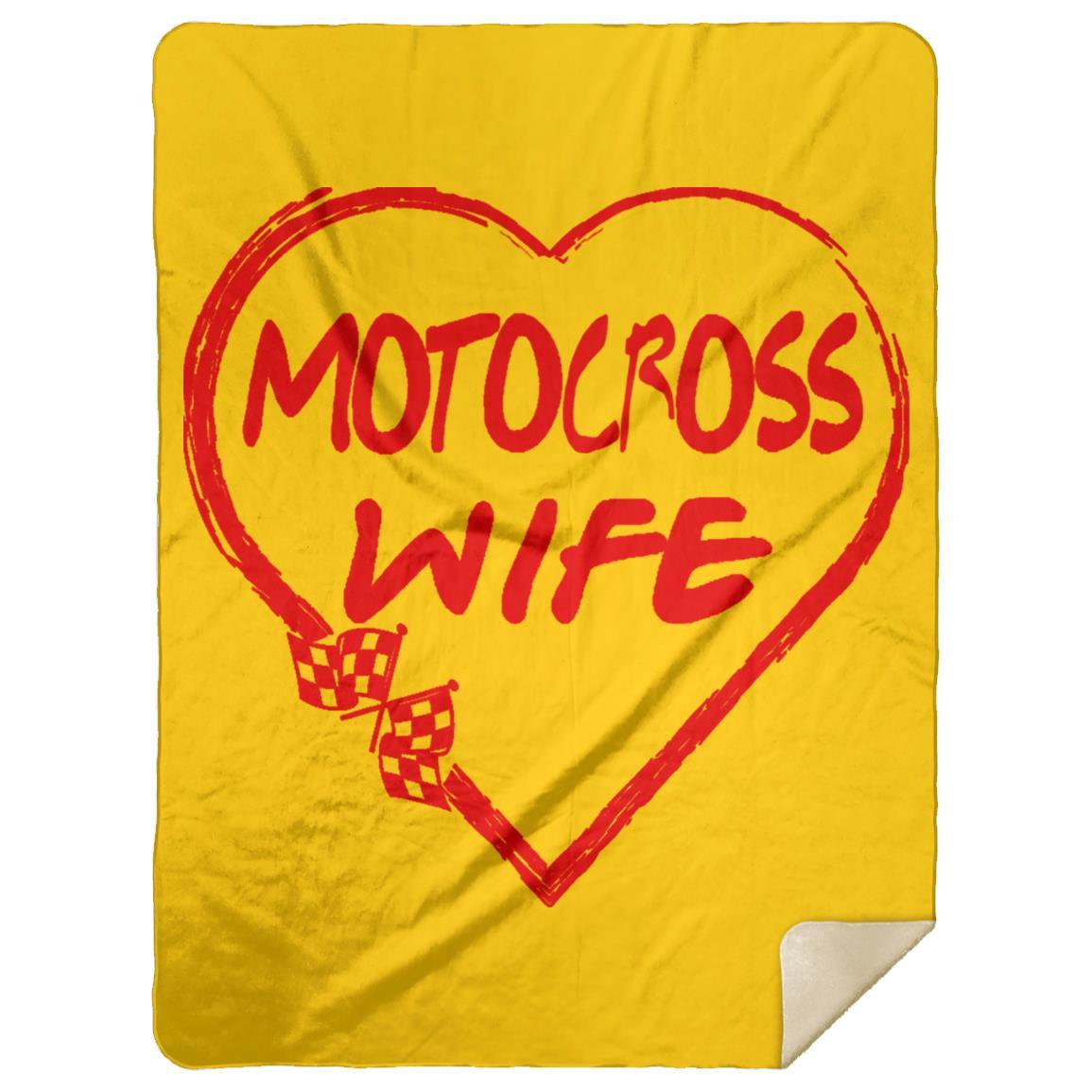 Motocross Wife Premium Mink Sherpa Blanket 60x80