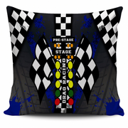 Drag racing pillowcase with a big DRAG RACING Christmas tree