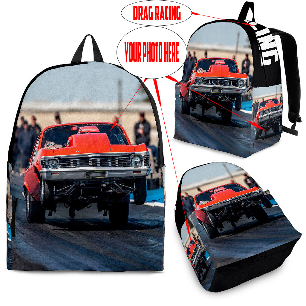 Custom drag racing backpack