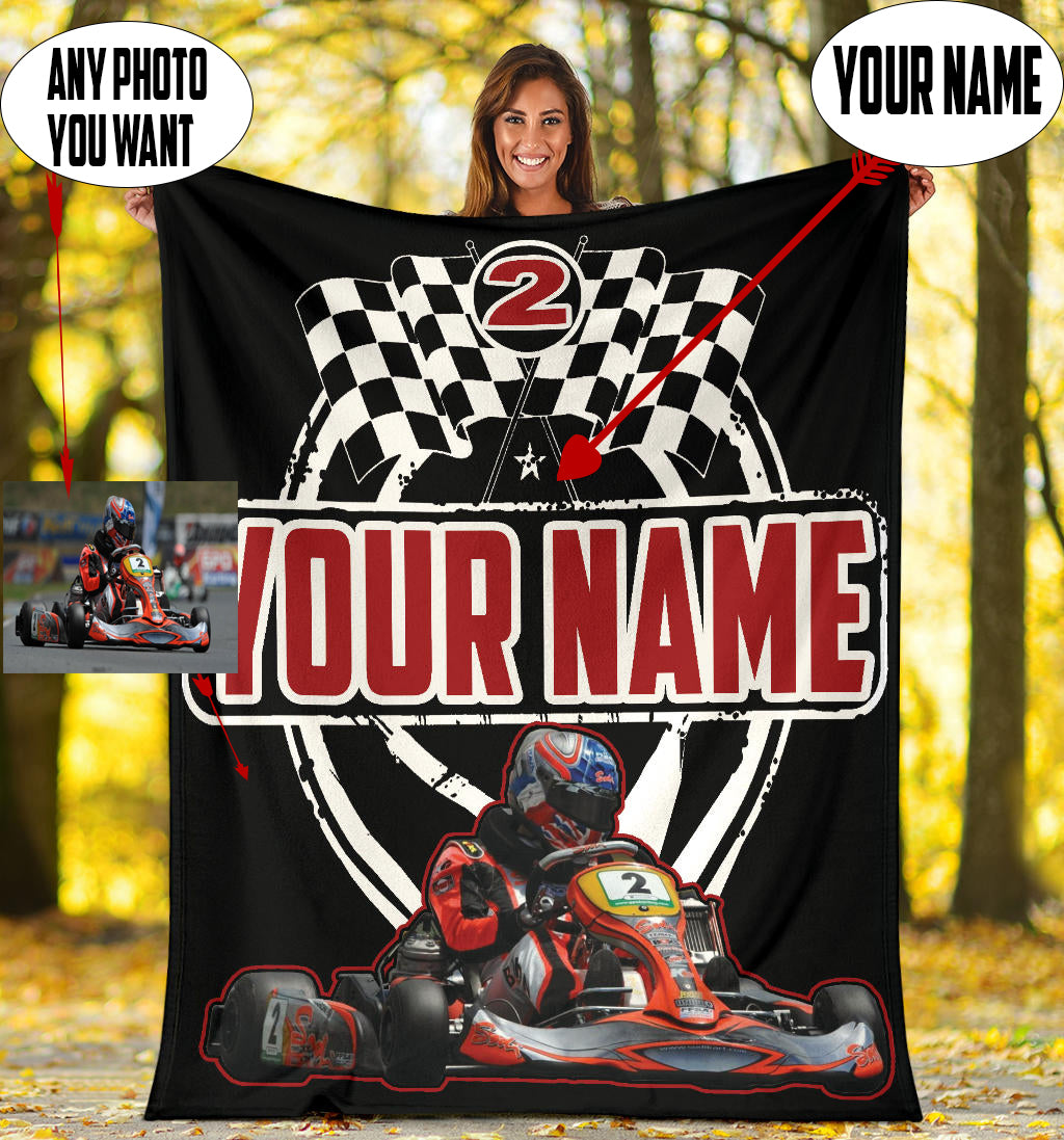 custom Go kart racing blanket