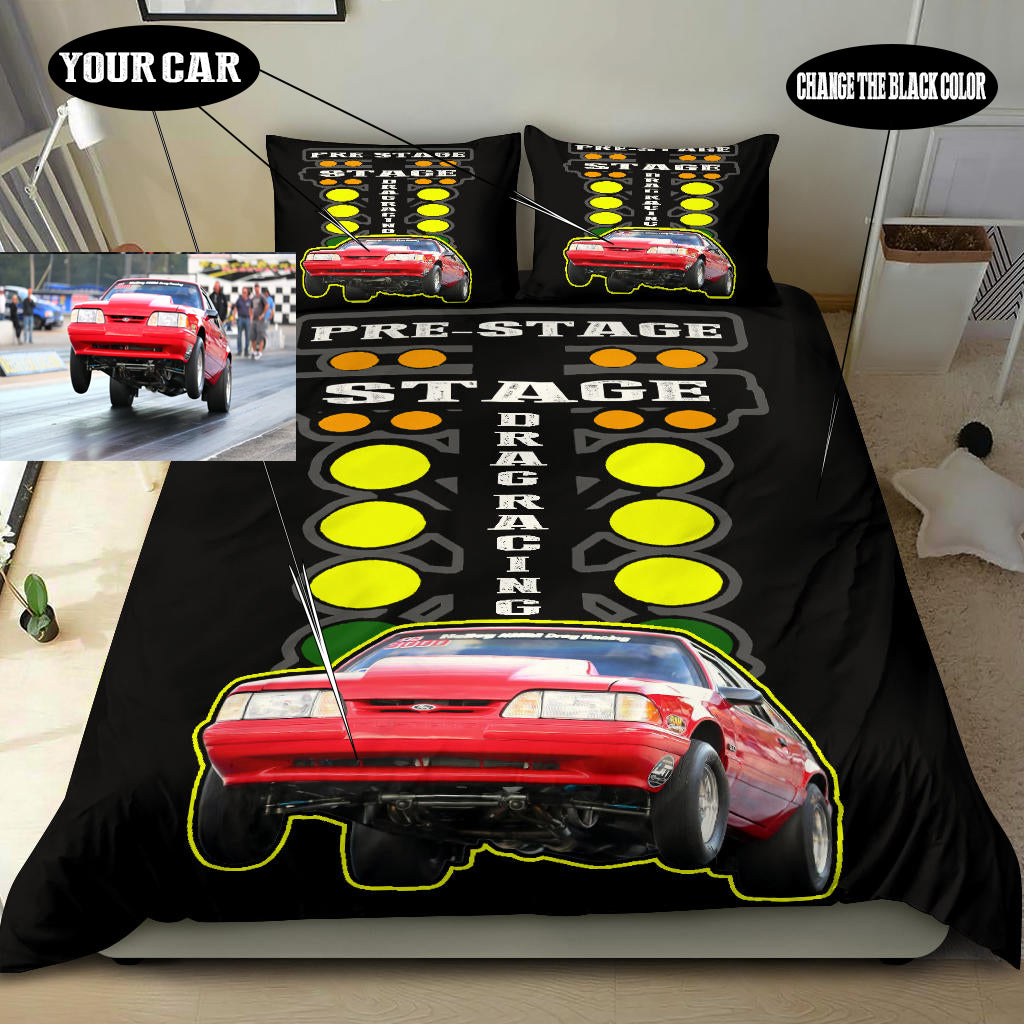 Personalized Drag Racing Bedding Set V1