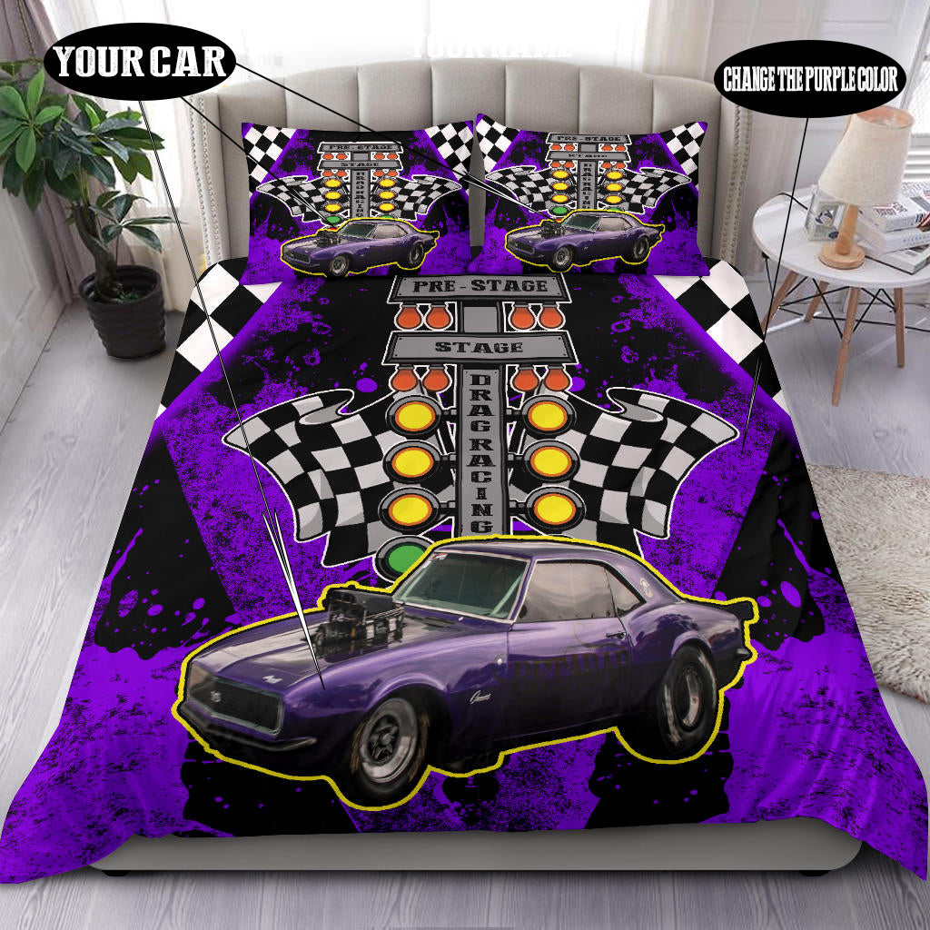 Personalized Drag Racing Bedding Set PV