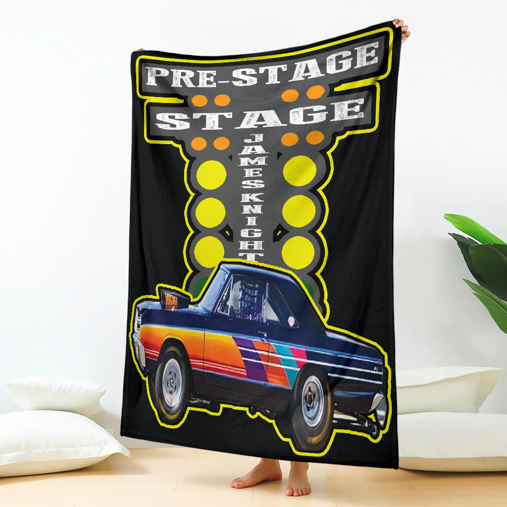 Custom Drag Racing Photo Blanket | Your Name, Your Strip-Side Story | RIIMB