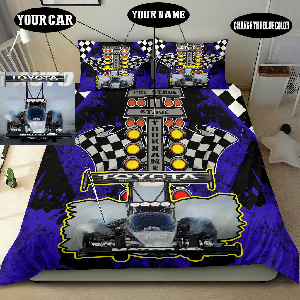 Personalized Dragster Bedding Set