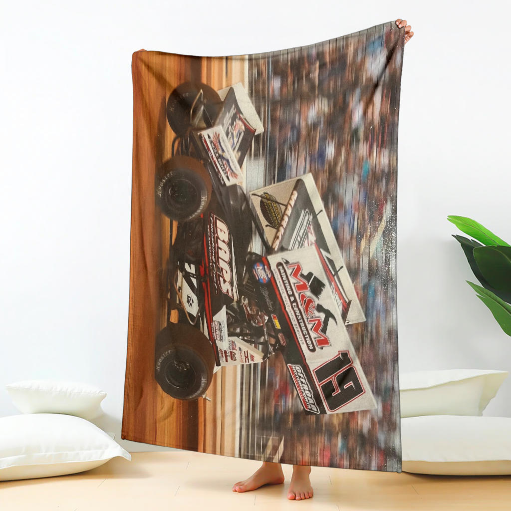 Custom sprint car Photo Blanket
