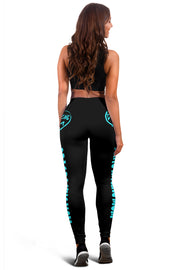 Custom handcrafted Drag Racing Mom Heart Leggings featuring a vibrant fade-resistant print, high-waisted elastic waistband, and premium polyester-spandex blend.1