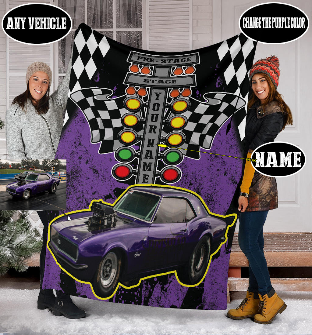 Personalized Drag Racing Blanket V1