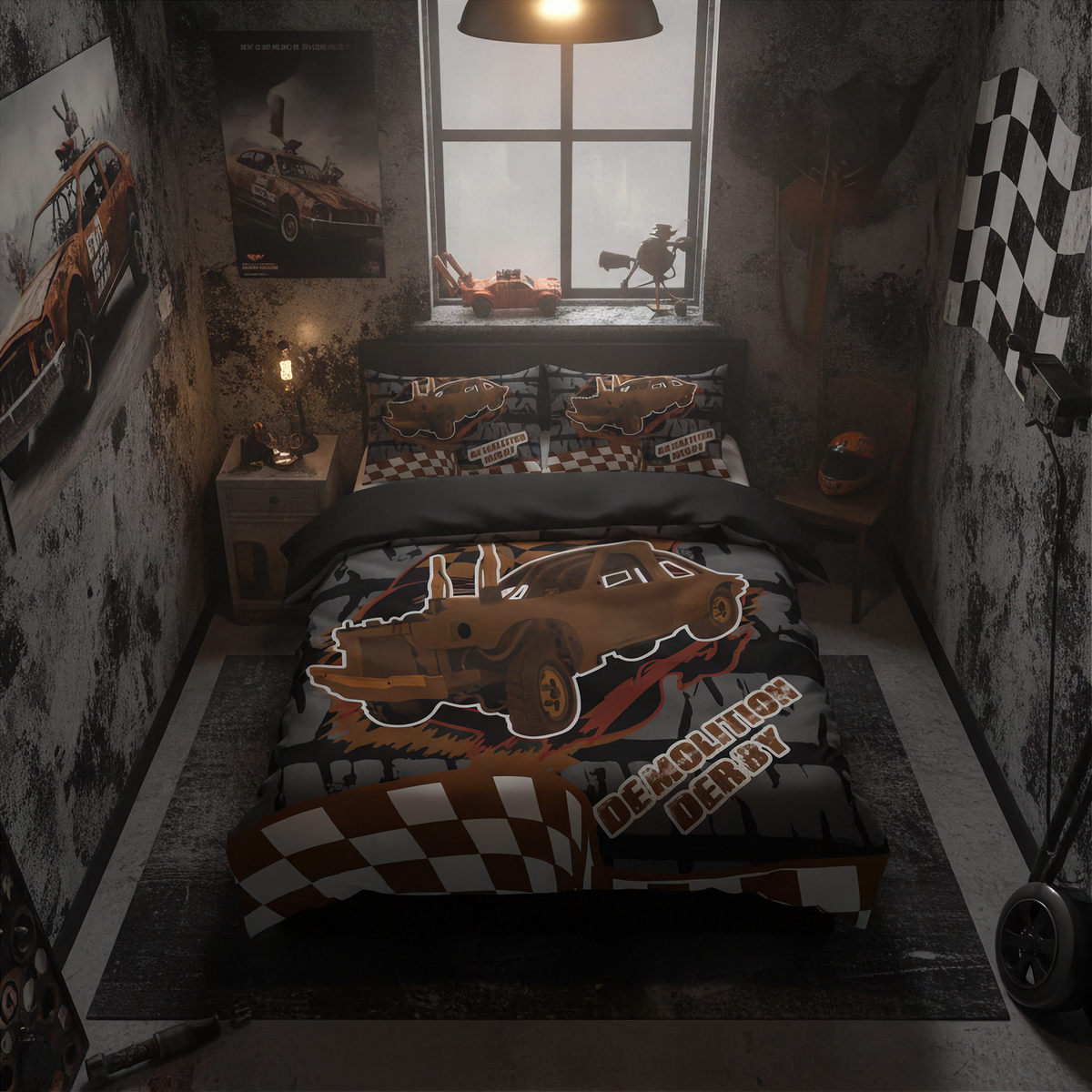 Demolition_Derby_Bedding_Set_Muddy_Demo_Derby_Arena_Grit_Decor_RIIMB