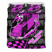 Dirt Track Modified Bedding Set | Pink | Short Track Motorsport Decor | RIIMB