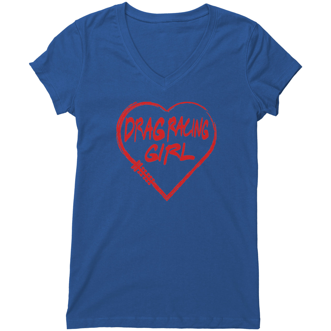 Drag Racing Girl Heart Tees