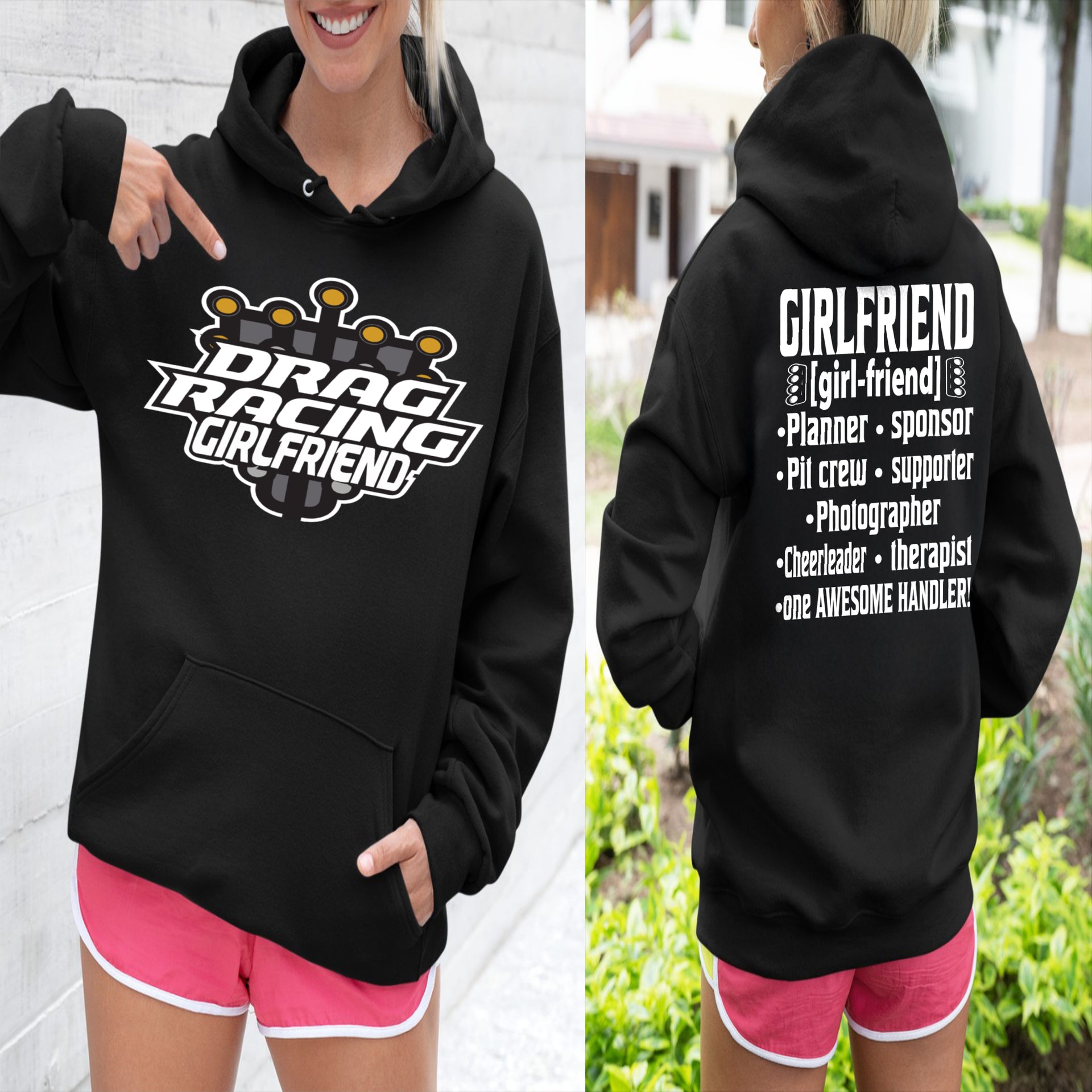 Drag Racing Girlfriend Handler Sweatshirts – Premium Motorsports Hoodies