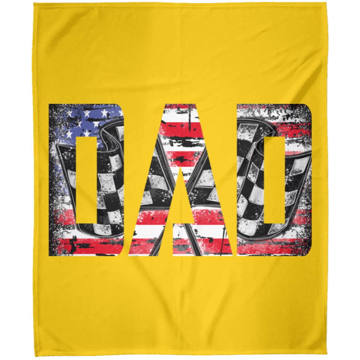 USA Racing Dad Arctic Fleece Blanket 50x60