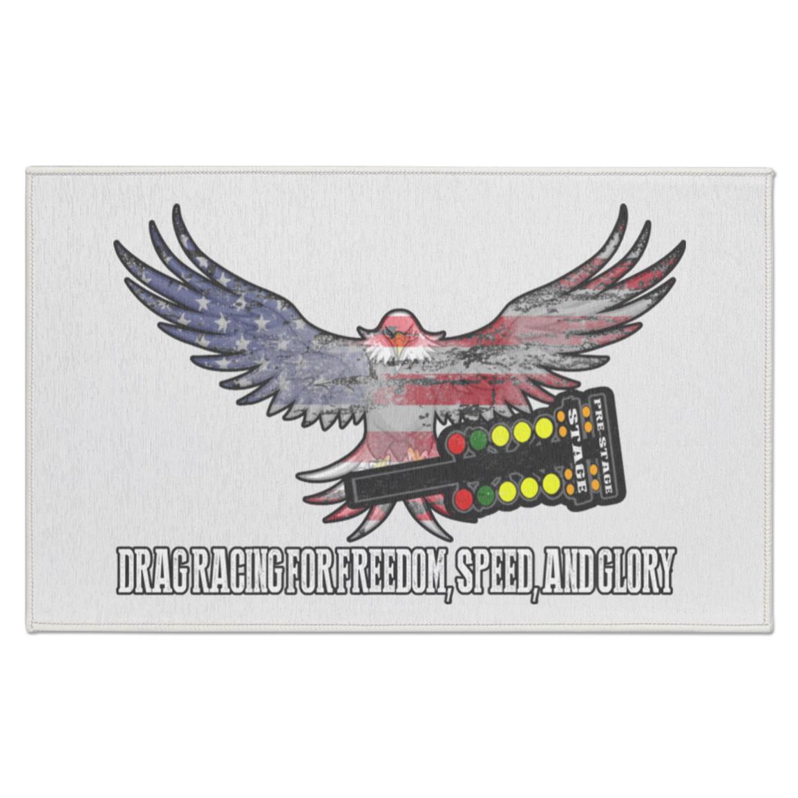 Drag Racing for Freedom, Speed, and Glory Indoor Doormat