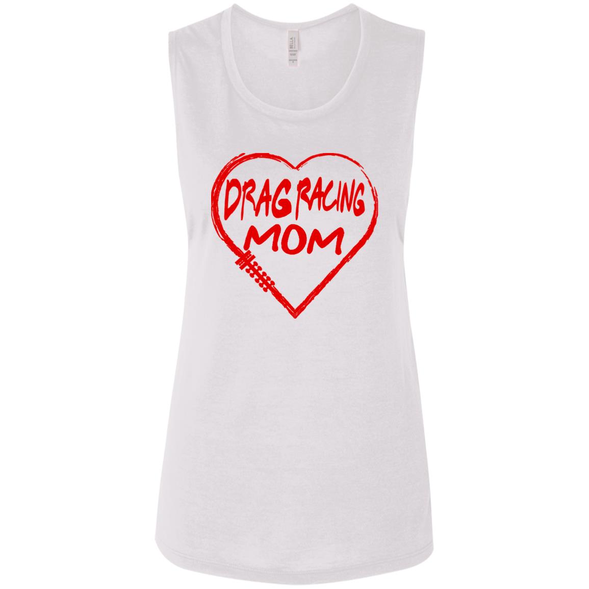 Drag Racing Mom Heart Ladies' Flowy Muscle Tank