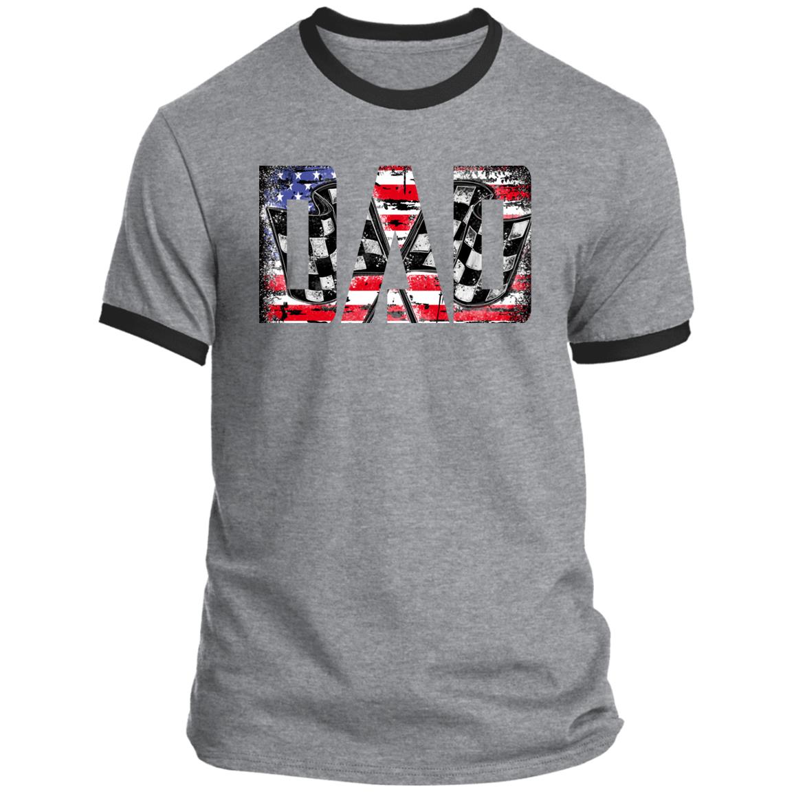 USA Racing Dad Ringer Tee